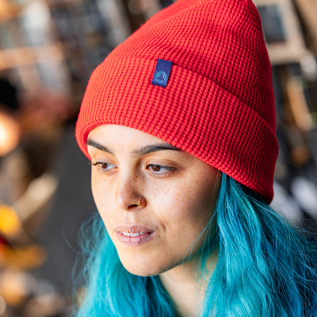 WHOI Waffle Knit Beanies