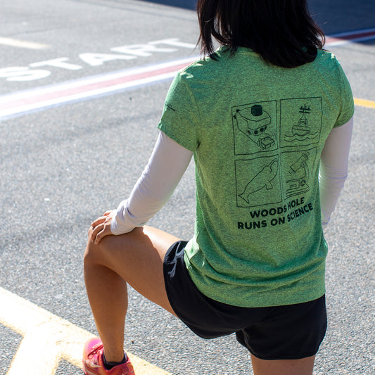 Women's Woods Hole Runs on Science Sport Tee