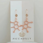 Caffeine Molecule Earrings