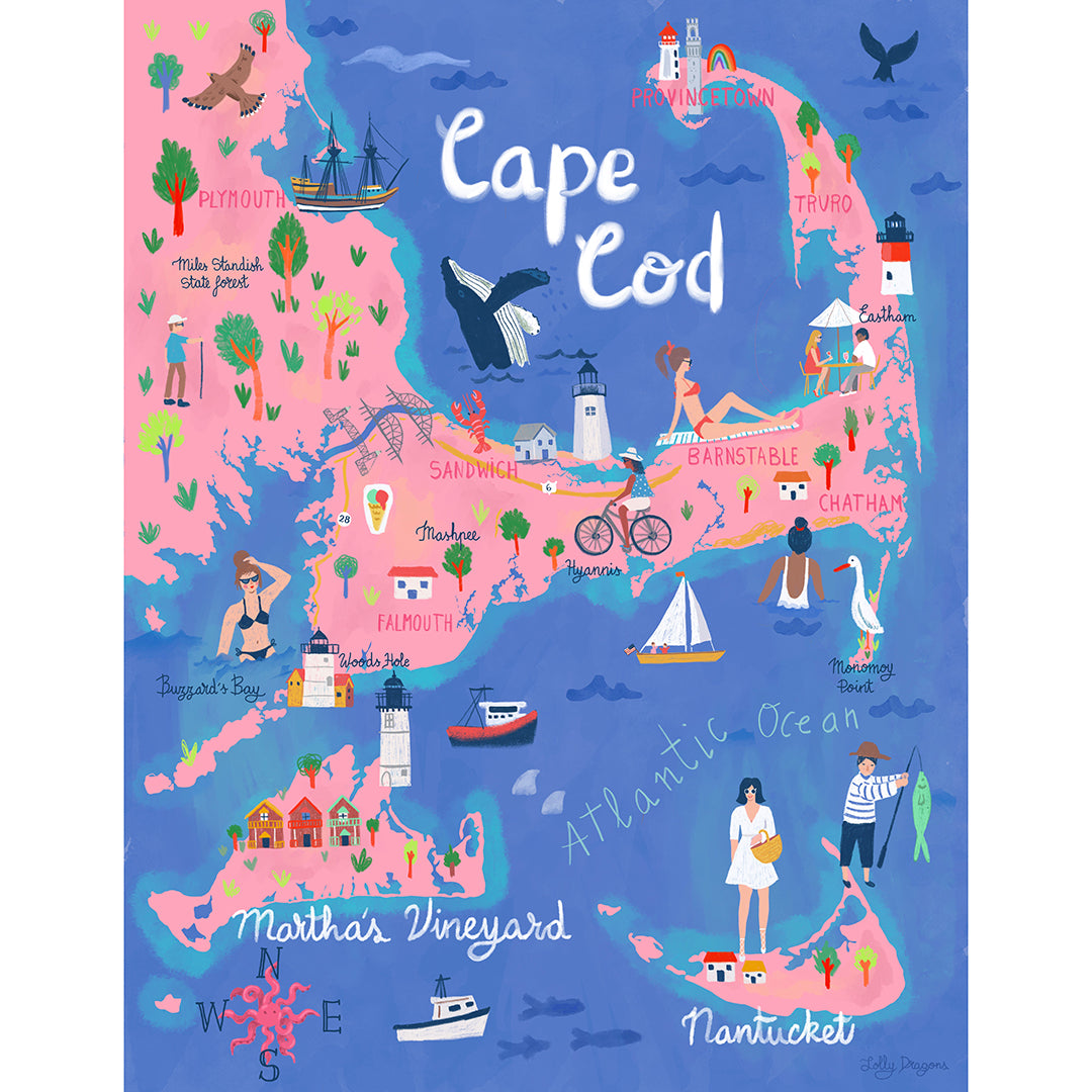 Cape Cod Map Card