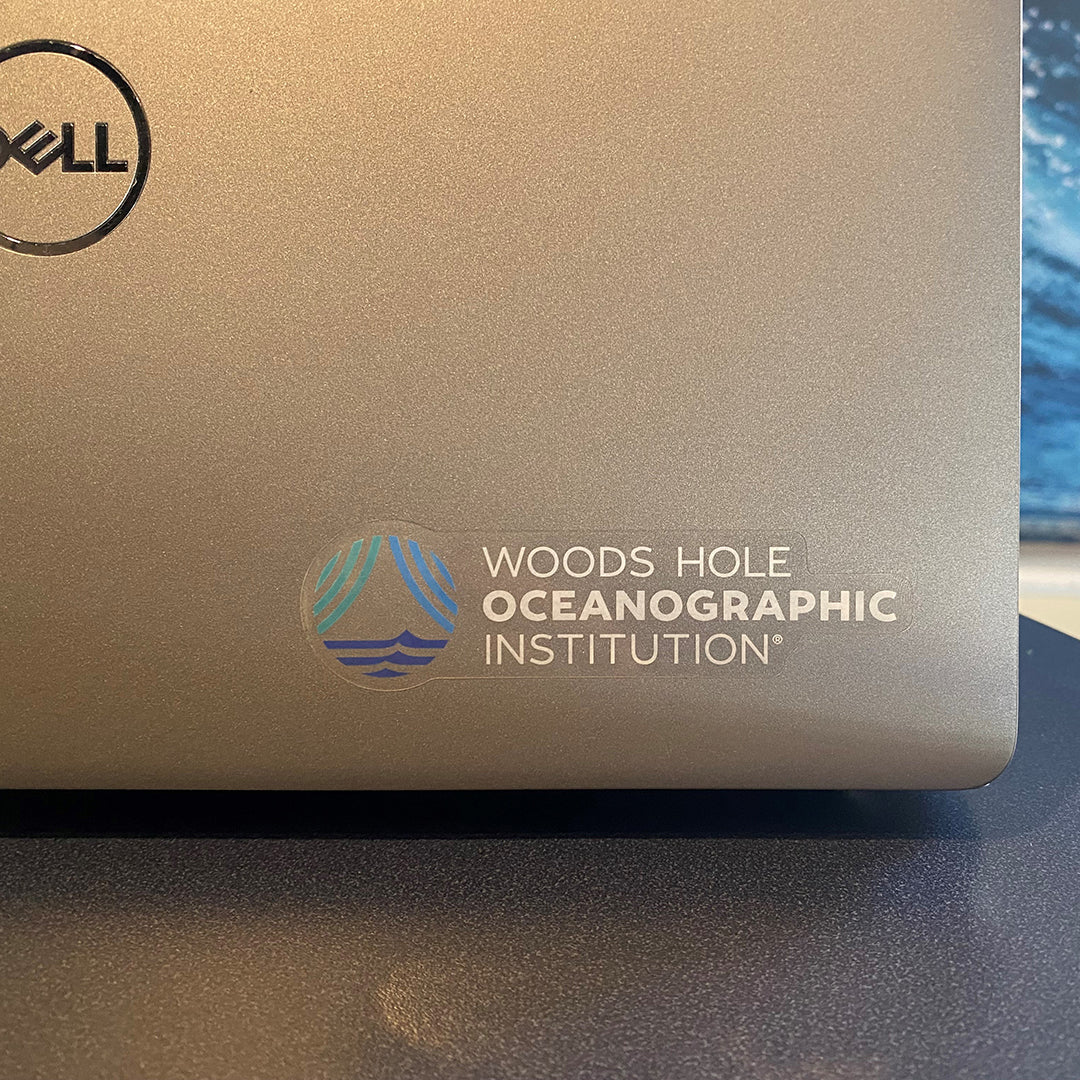 WHOI Logo Sticker-clear back