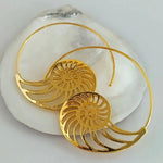 Gold Spiral Shell Earrings