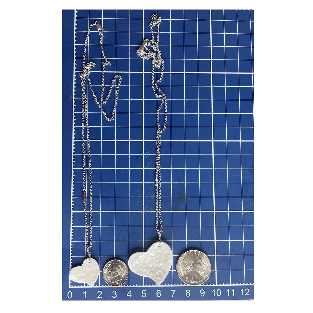 Sea Scallop Heart Necklace