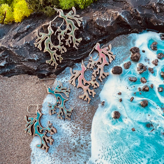 Kaligo Design Coral Earrings