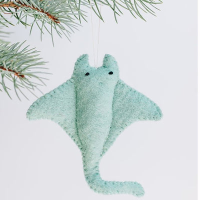 Manta Ray Ornament-Felted