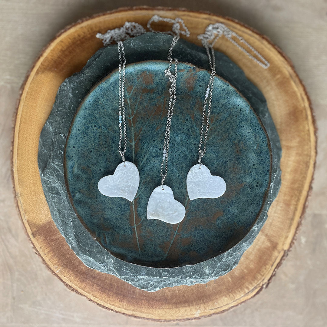 Sea Scallop Heart Necklace