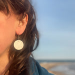 Raw Elemental Orb Earrings - Iridescent White