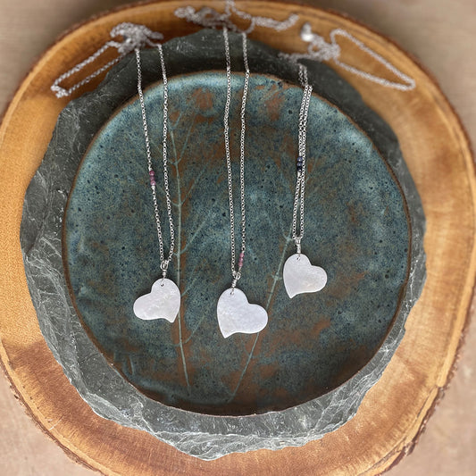 Sea Scallop Heart Necklace