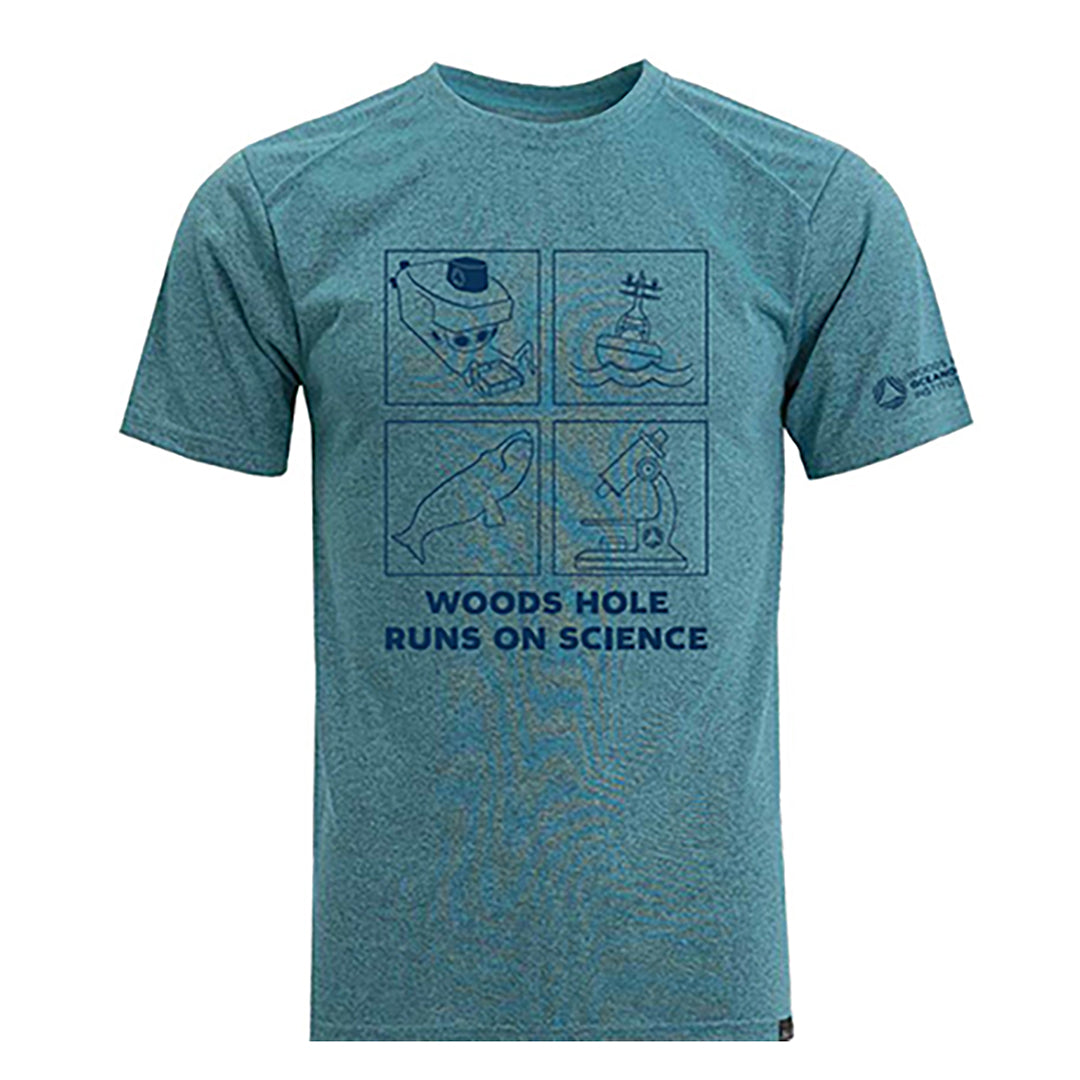 Men's Woods Hole Runs on Science Sport Tee