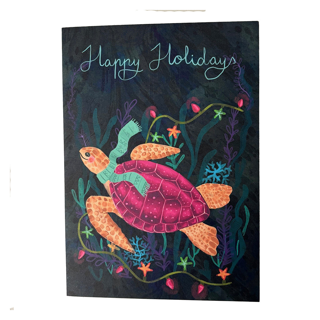 Sea Turtle Christmas Card