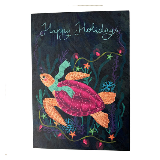 Sea Turtle Christmas Card