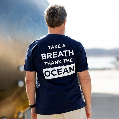 T-Shirt Take A Breath-Navy