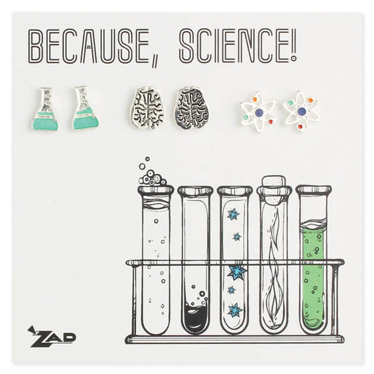 Because, Science!  Post Earrings - 3 pack