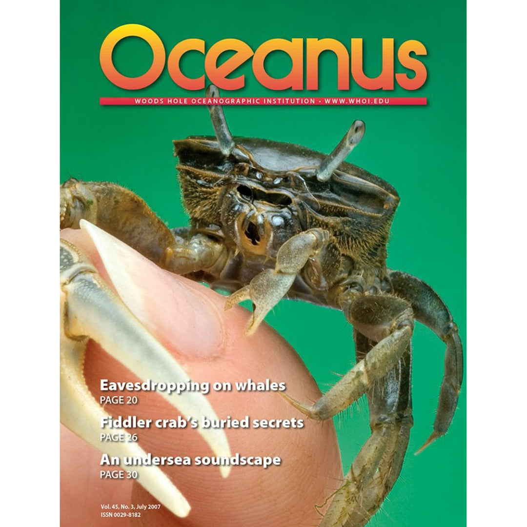 Oceanus Magazine: Eavesdropping on whales/fiddler crab's buried secrets