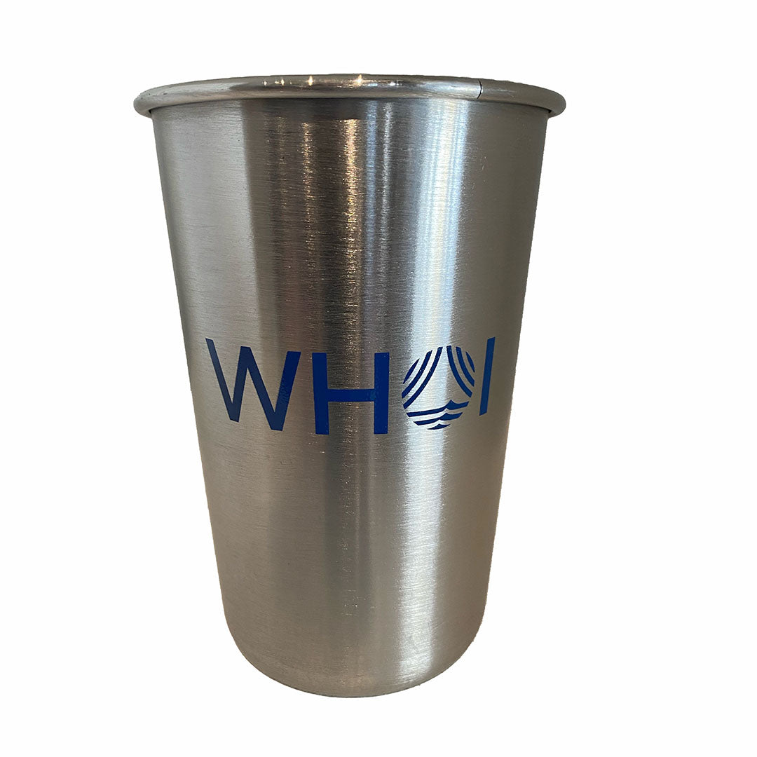 WHOI Acronym Logo Stainless Steel Pint Cup