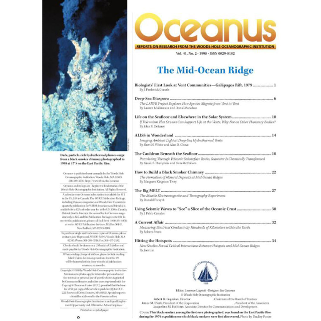 Oceanus Magazine: The Mid-Ocean Ridge, Part II