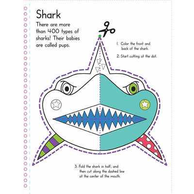 Ocean Animals: Color, Cut and Fold